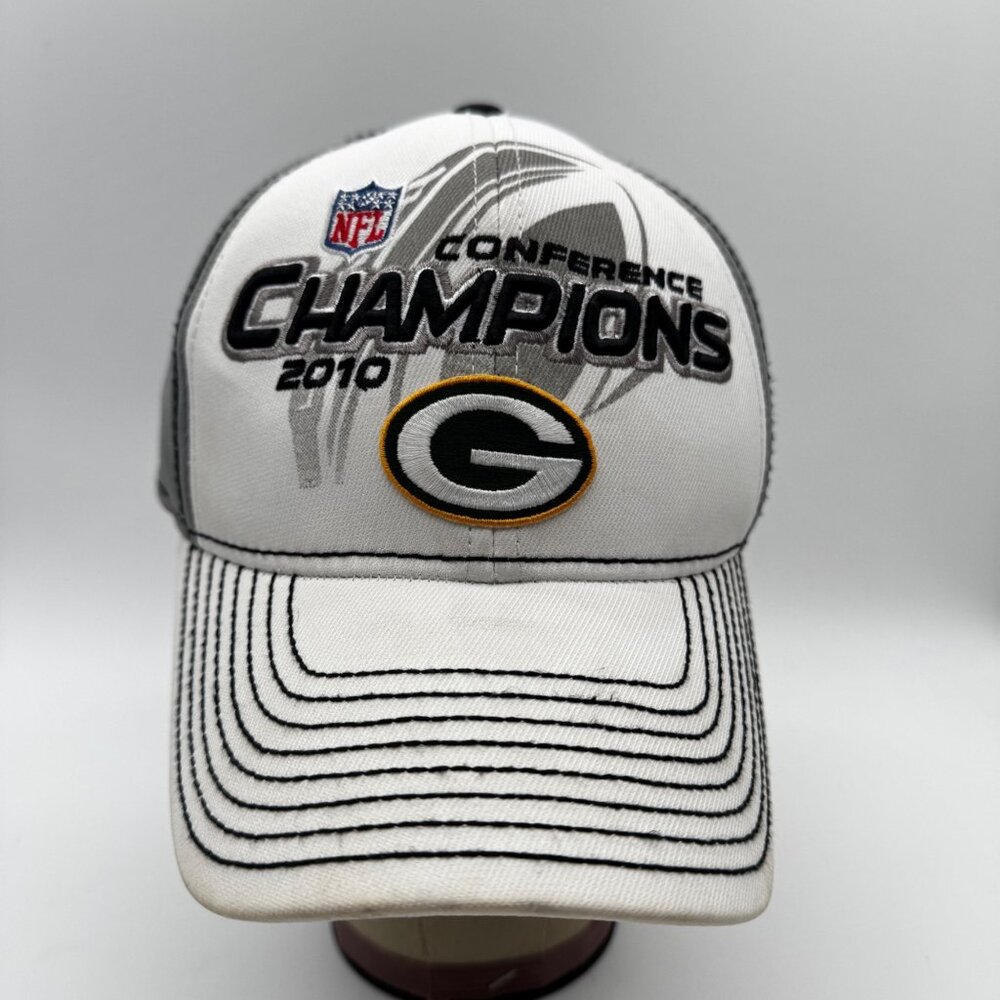 Reebok NFL Green Bay Packers Cap Mens Football Champions 2010 Hat Fitted One Siz